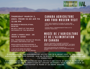 Planthropolab invites you to a groupe visit of the Canada Agriculture and Food Museum! Join us to discover or rediscover the museum and its urban farm (1)